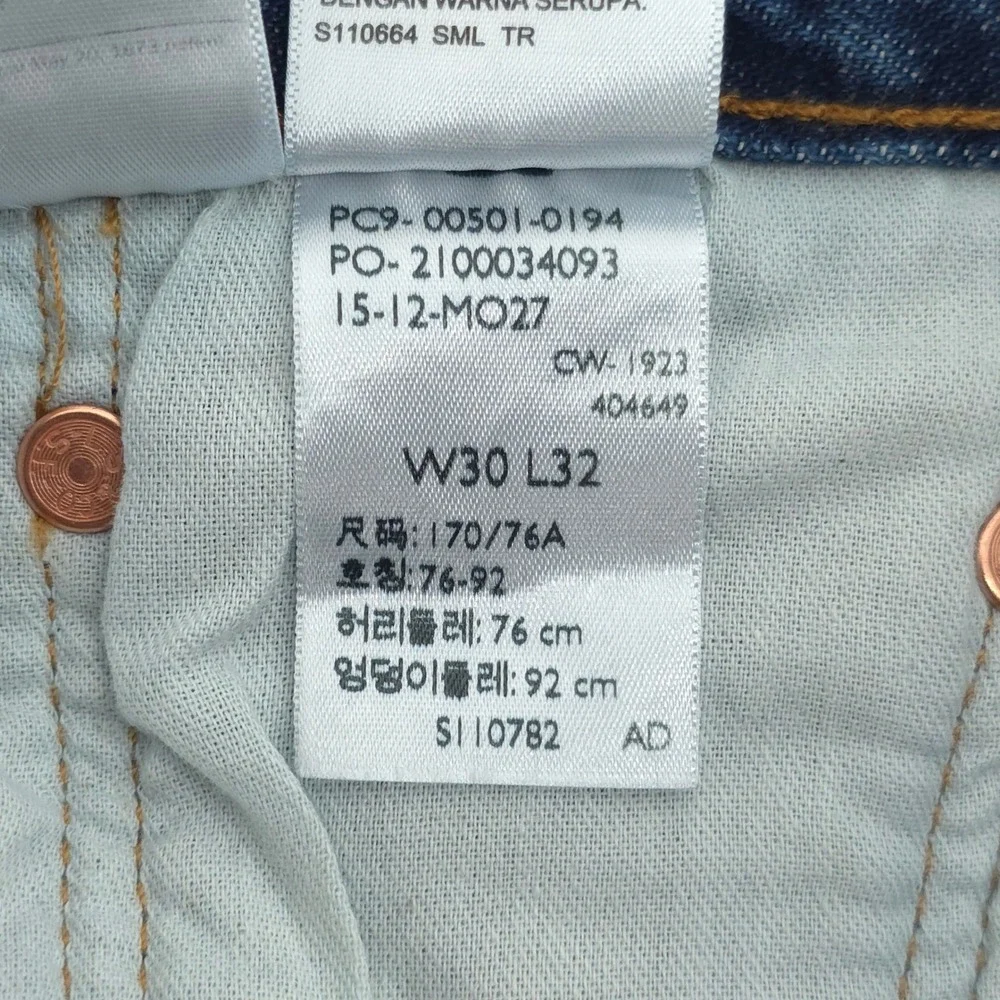 Levi's Mens Jeans 501 Original Fit 30x32 Blue Medium Wash Denim Classic‎ Rugged